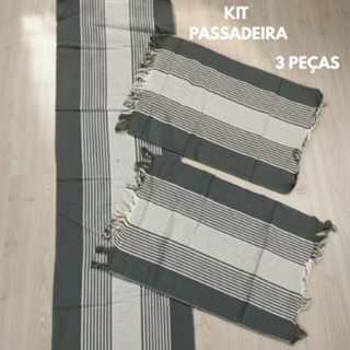 Jogo De Cozinha Tapete Passadeira 3 Peças Cores Variadas em Oferta na Shopee