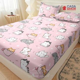Gatinho De Desenho Animado Durável Jogo De Lençol 03 Peças CASAL QUEEN SOLTEIRO Percal Ponto Palito em Oferta na Shopee