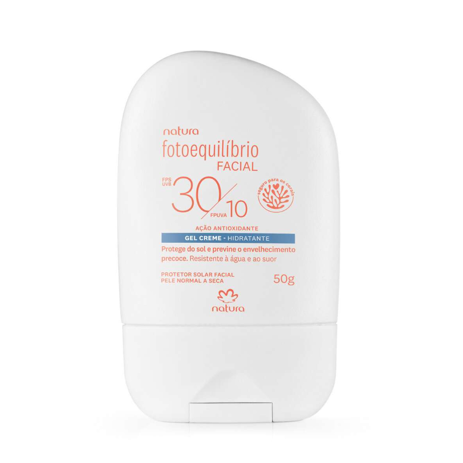 Protetor Facial Gel creme Hidratante FPS 30 FPUVA 10 Fotoequilíbrio 50 g