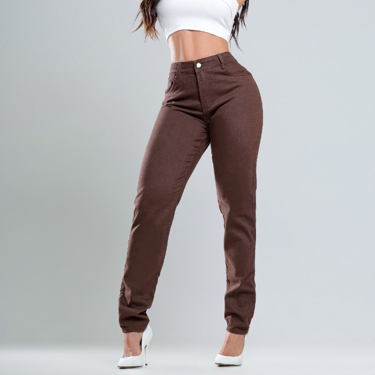 Calça Feminina Mom com Algodão do 34 ao 44 Linha EXCLUSIVA em Oferta na Shopee