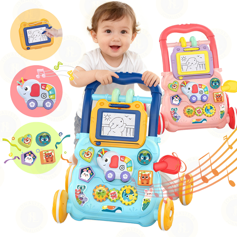 Andador Infantil Empurrador Musical Didático Educativo Quadro Magico Educativo Bebê Menino e Menina