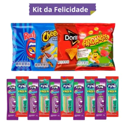 Combo 10 Salgadinhos Elma Chips + 10 Balas Fini Sortidas - Kit Lanche / Kit Festa