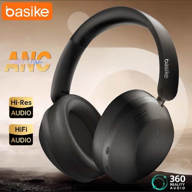 BAISKE Headphone Lite Sem Fio Bluetooth 5.3 Cancelamento de Ruído ANC até 60 Horas de Reprodução Drive de 40mm