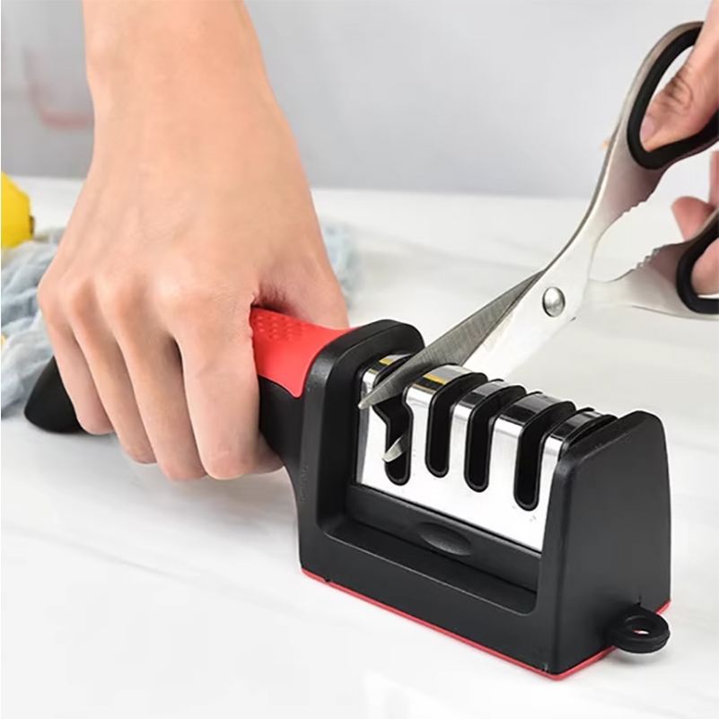 Afiador de Facas 3 em 1 - Amolador em Aço Inox Durável e Eficiente em Oferta na Shopee