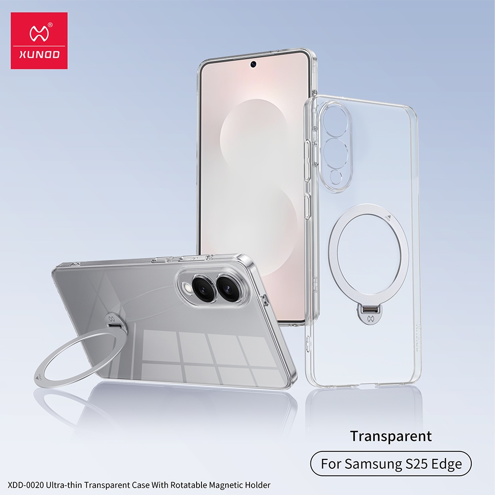Xundd Capa Samsung Z Fold6/Z Fold5/S25 / S25+ Ultra Fina e Transparente | Compatível com Suporte Magnético | Não Amarela
