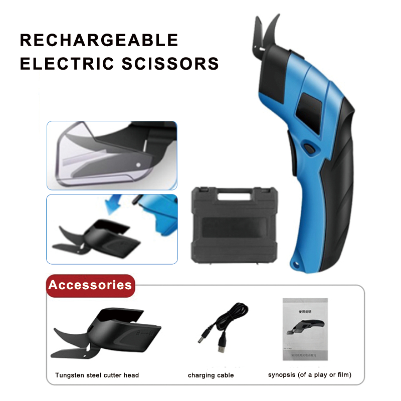 Tesoura Elétrica Recarregável USB-C - Corte Rápido, Preciso e Ergonômico para Artesanato, Costura e DIY-CASA BEAUTY em Oferta na Shopee