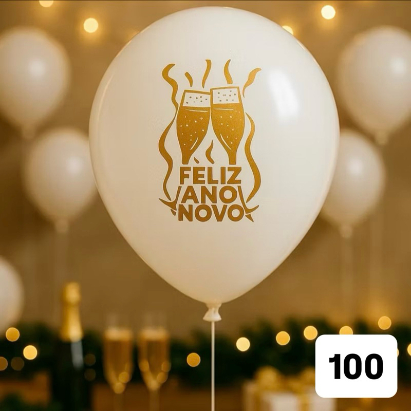 25~100 BALÃO ANO NOVO BEXIGA  Réveillon  2025 n°11 Ibb em Oferta na Shopee