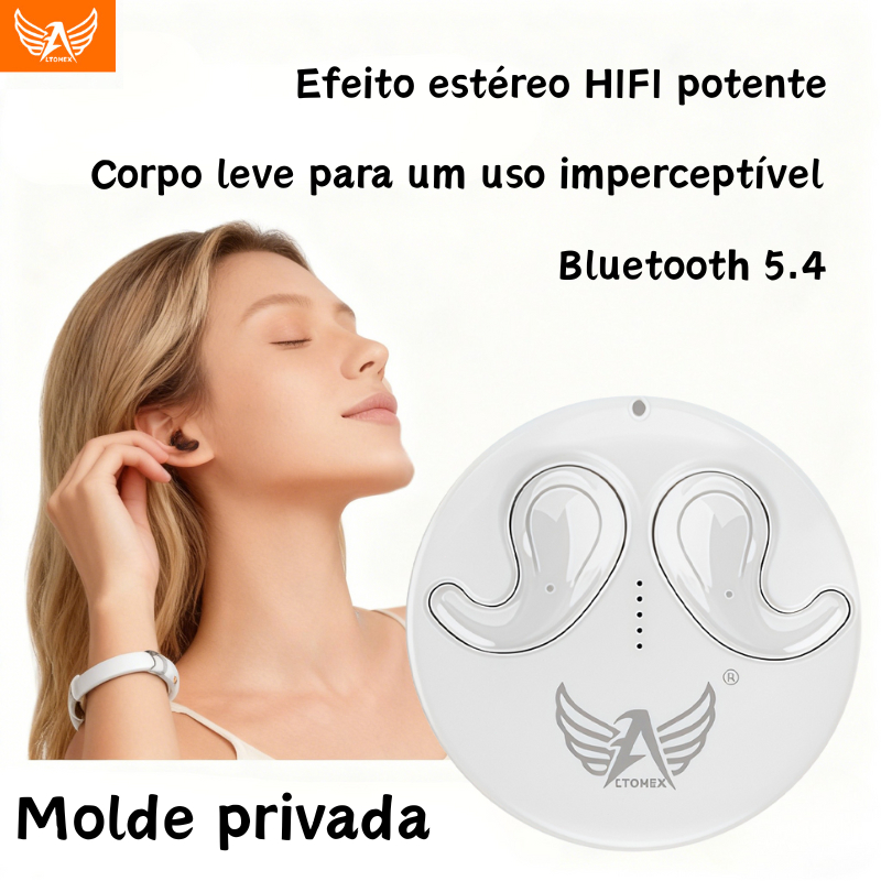 Fones De Ouvido TWS Sleep Sem Fio Bluetooth Display Led HIFI Som Estéreo Fone À Prova D'água Com Cancelame - Altomex