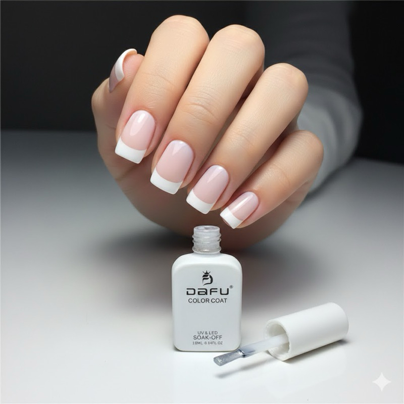 kit francesinha esmalte em gel Dafu renda e esmalte dafu super branco