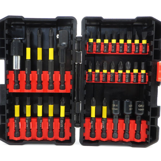 Kit 31 Pontas Bits Super Magnética Ponteira S2 steel Parafusadeira