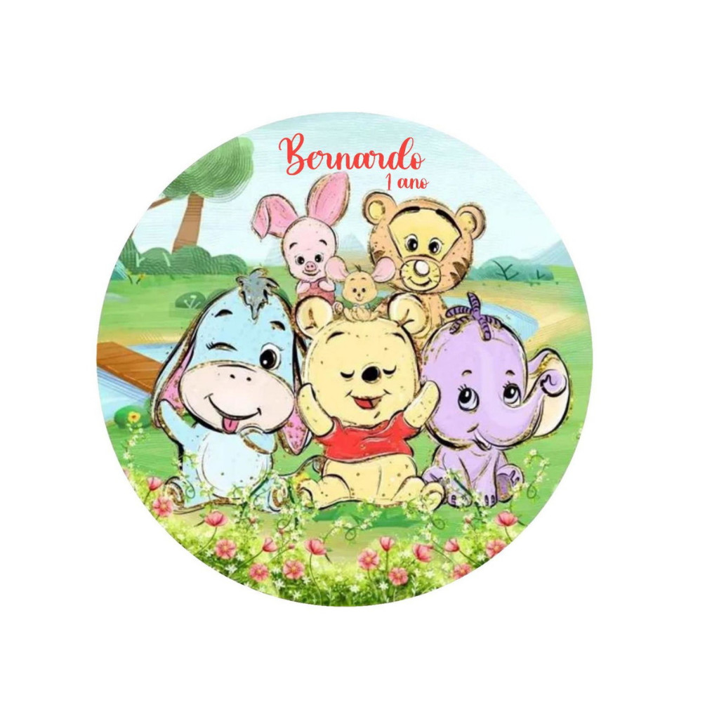 Adesivos Ursinho Pooh Lembrancinhas Latinhas Rótulos Personalizados Festa Aniversário