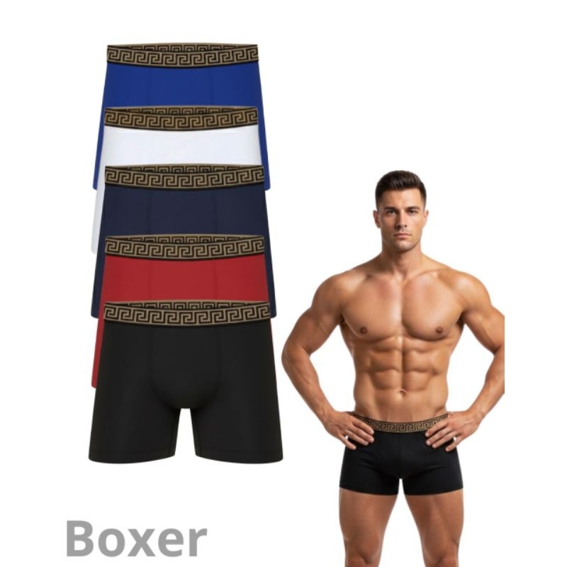 kit 5 Cuecas Boxer Básicas Personalizadas Tradicional Elegante Confortável Diferenciada
