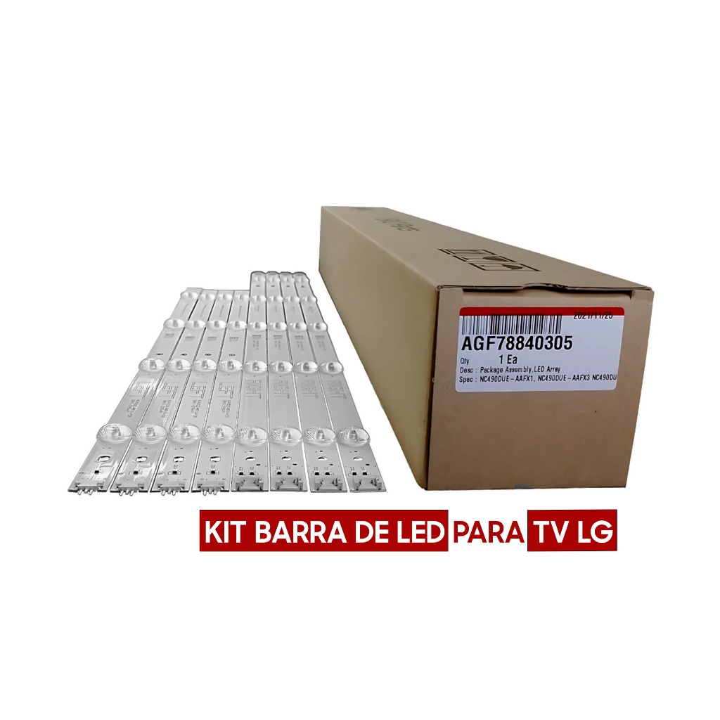 Kit 8 Barras de Led para TV LG AGF78840305 Modelo 49LJ5500 49LJ5550 Original