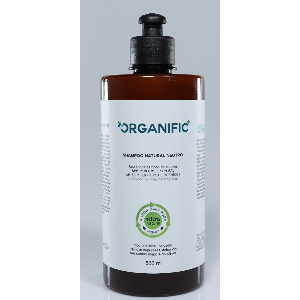 Shampoo Neutro Orgânico Natural Vegan Sem Perfume Hipoalergenico Aprovado IBD 100% Natural - Organific