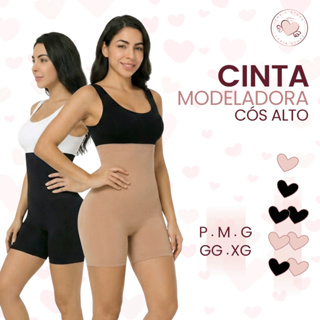 Cinta Modeladora Feminina Compression Cós Alto Modela Cintura Reduz Abdômen e Levanta Bumbum em Oferta na Shopee