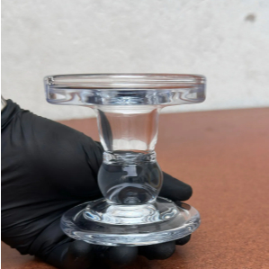 Castiçal Candelabro de Mesa Suporte Vidro transparente Porta Velas Enfeite Decorativo