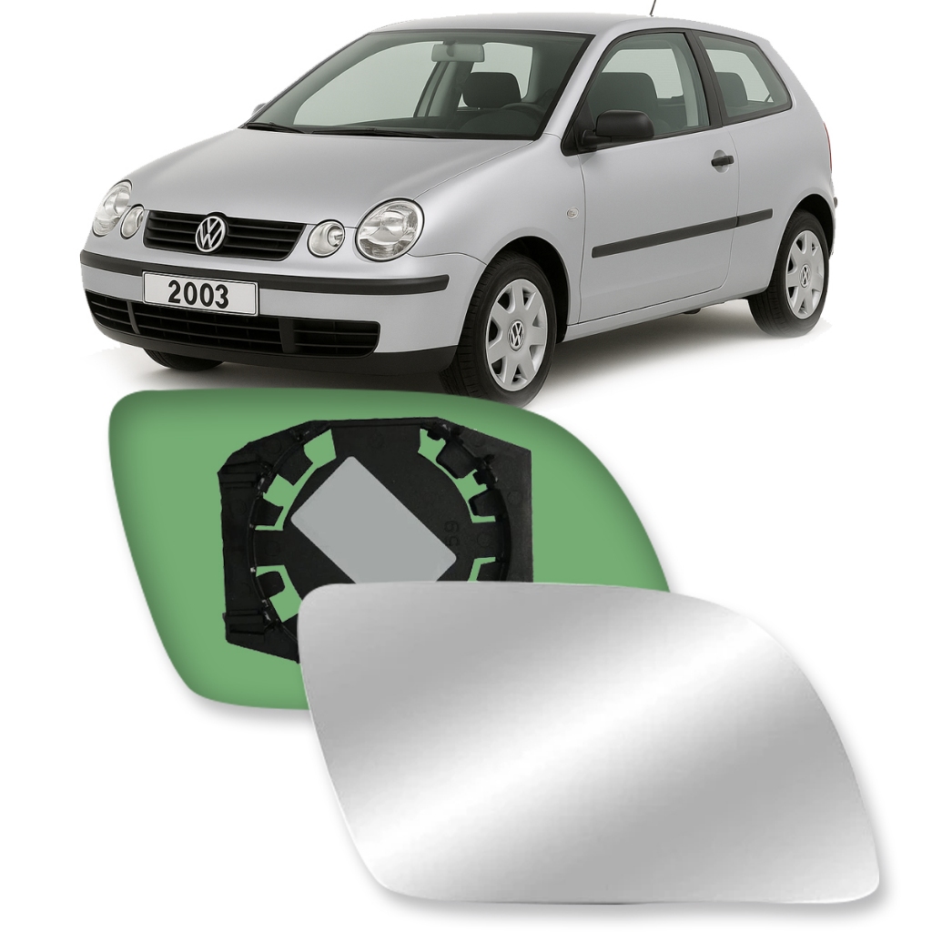 Lente com Base Espelho Retrovisor Polo 2002 a 2009 Subconjunto