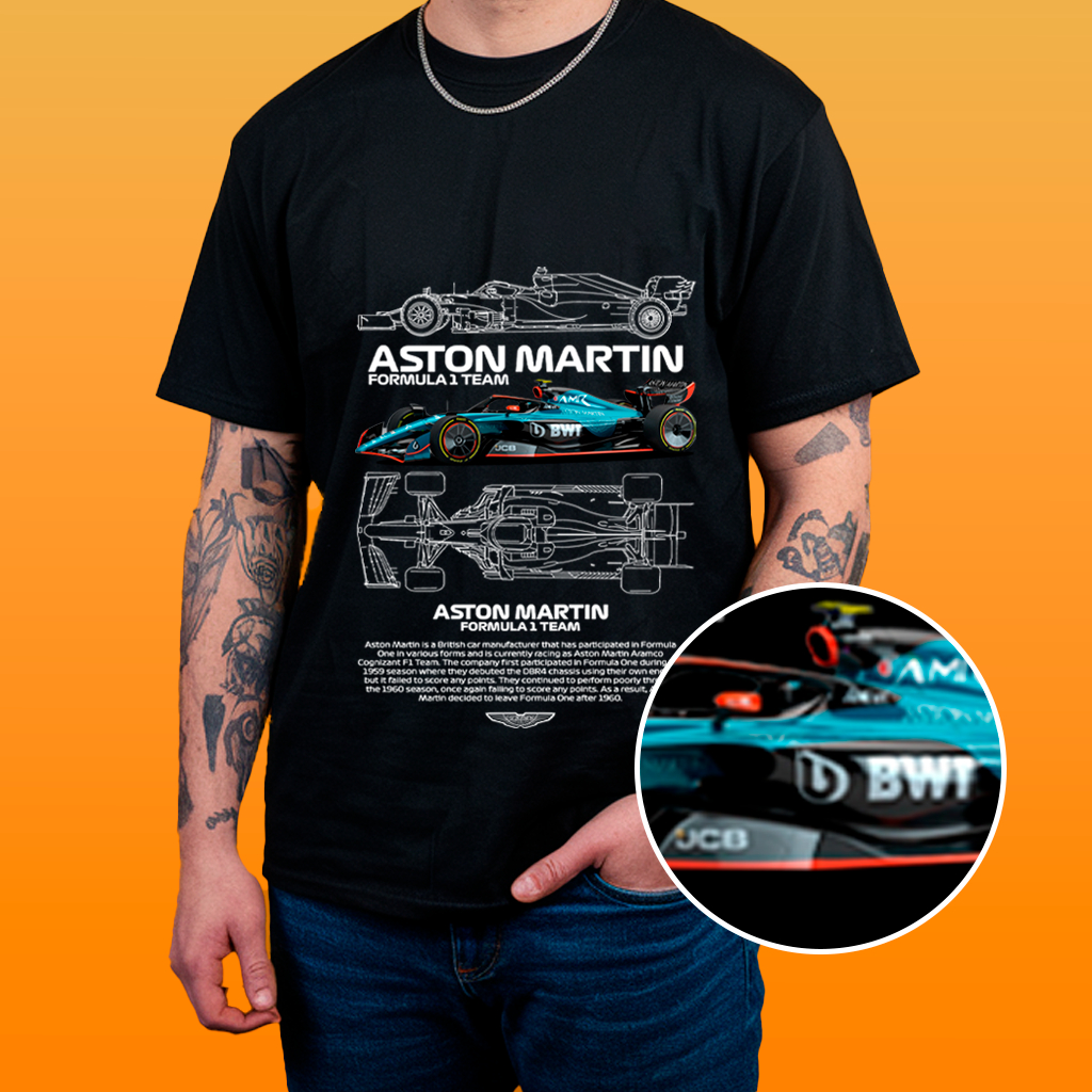 Camiseta Estampa de Carro - Aston Martin 2  Algodão 30.1