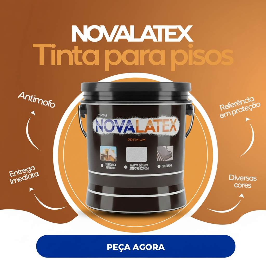 Tinta Piso 18KG NOVALATEX Secagem Rápida Durabilidade Alta Resistência Antiderrapante Pouco Cheiro em Oferta na Shopee