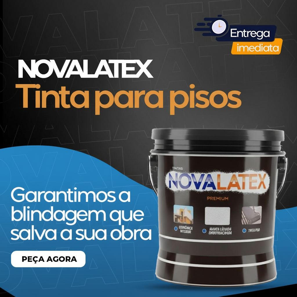 Tinta Piso NOVALATEX 18kg Litros Premium Luxo Antimofo Lavável Cobertura Alto Rendimento