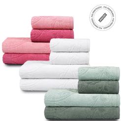 Jogo De Toalha 4 Peças Banho Gigante 100% Algodão Ótima Absorção Fio Penteado 470g/m² Amalfi