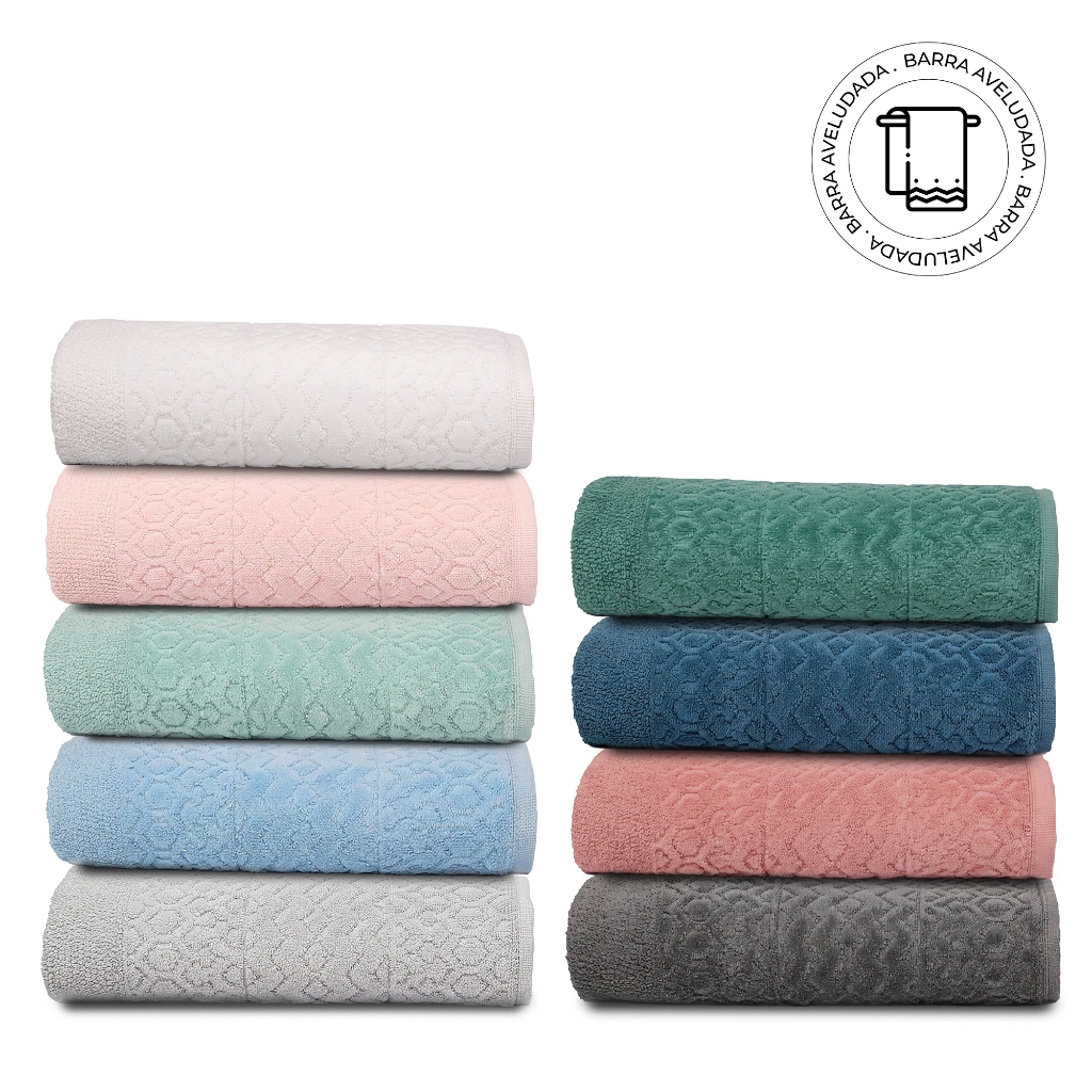 Toalha Banho 100% Algodão Fio Penteado Barrado Aveludado Toque macio Ótima Absorção 420 g/m² em Oferta na Shopee