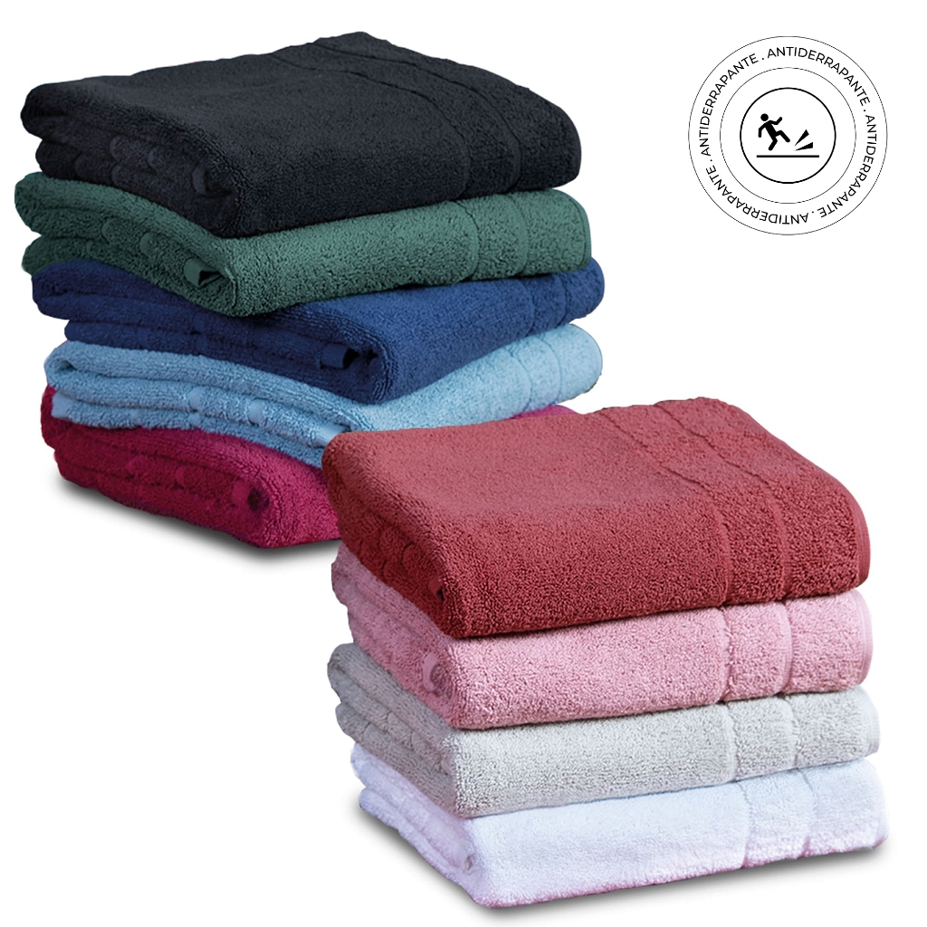 Toalha De Piso Para Banheiro 100% Algodão Felpudo  Antiderrapante Toque Macio Ótima Absorção 580g/m² em Oferta na Shopee