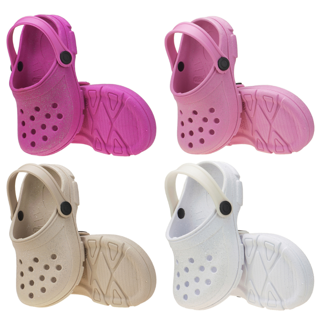 Sandália Babuche Lisa com Glitter Infantil Confortável Promoção Kidstep