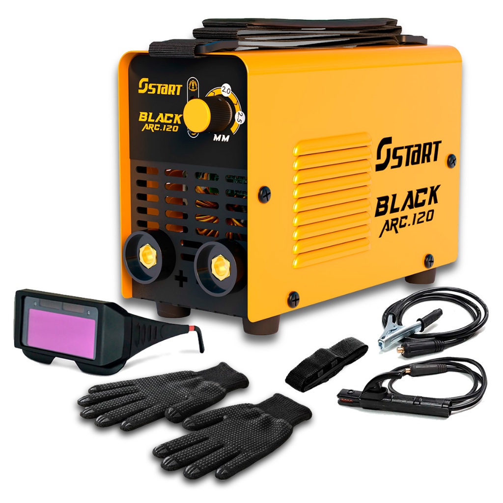 Maquina De Solda Black Arc 120A 220V Start Com Oculos De Proteção Com Escurecimento The Black Tools