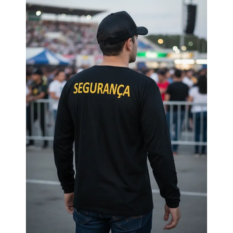 Kit Camiseta Segurança Manga Longa E Boné Empresa Uniforme