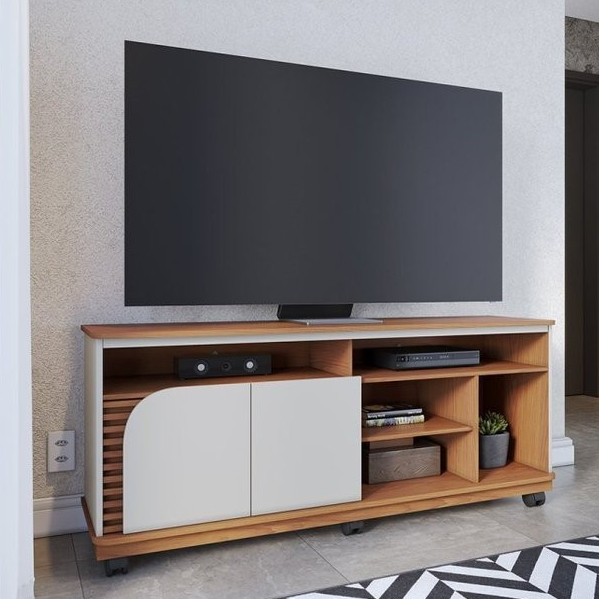 Bancada 1,5m 2 portas Para TV Até 65 Polegadas Jurerê Colibri em Oferta na Shopee