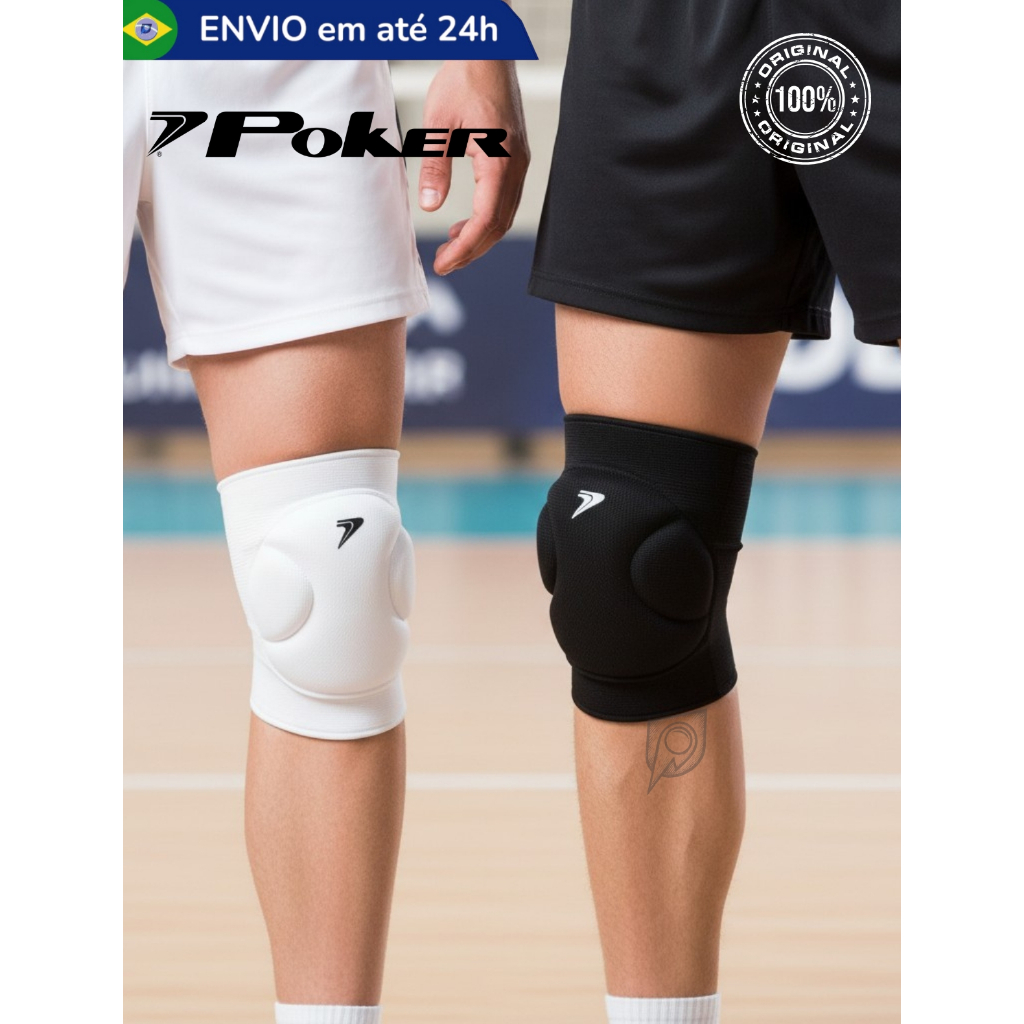 Joelheira Vôlei Voleibol Unissex Premium Profissional Original Top Compressão Elástica Power Pro