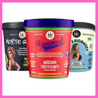Cronograma Capilar - Máscaras Lola Morte Súbita 450g Danos Vorazes 450g Rapunzel 450g em Oferta na Shopee