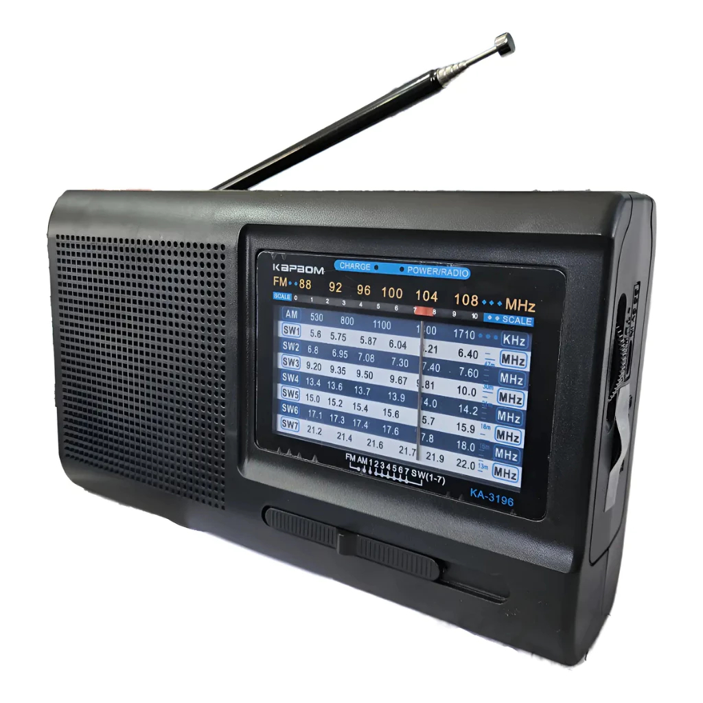 Rádio  Portátil Retrô Antigo Analógico  Am/Fm Sw 1-7 Kapbom KA-3196