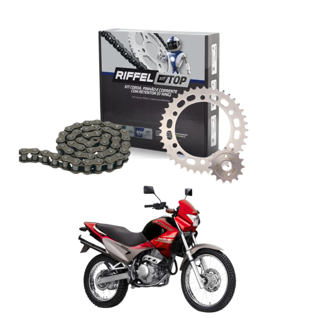 Kit Relação Tração Transmissão NX-4 FALCON 400 / NX 400i FALCON 99 A 2015 Original Riffel em Oferta na Shopee