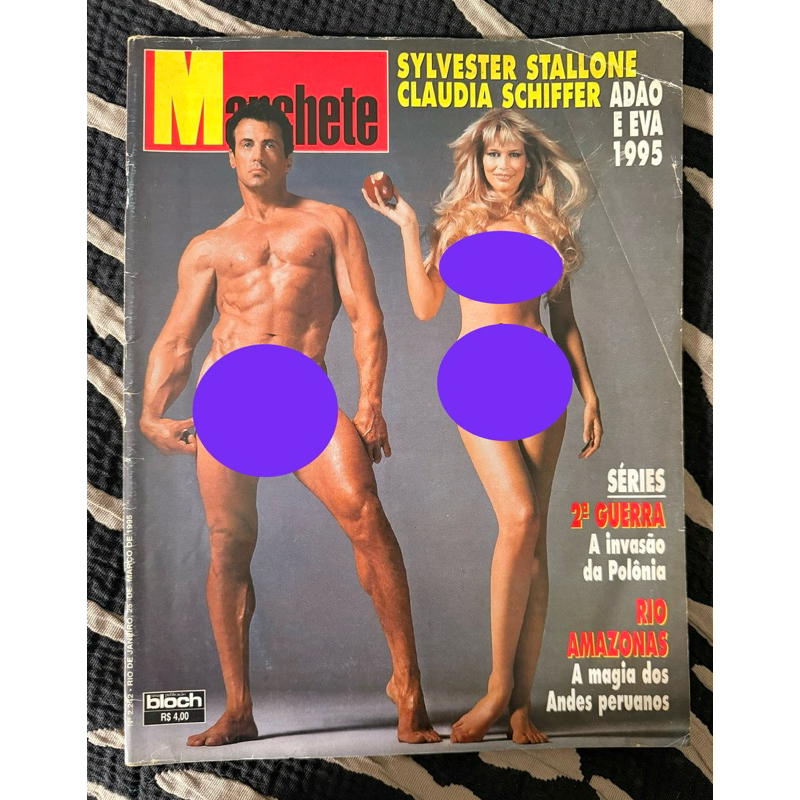 Manchete 95 Stallone Claudia Schiffer Guerra Pelé Clarice L