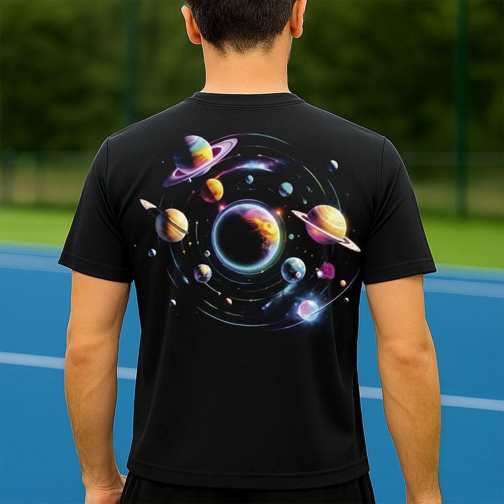 Camiseta Dry Fit Masculina Estampada Rotação Lactea P ao GG Leve Respirável Academia Treino