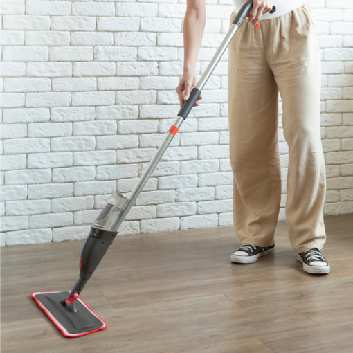 Mop Spray Rodo Lava e Seca  Esfregões Borrifa1 Refil Microfibra Limpeza Casa Conforto Lavagem