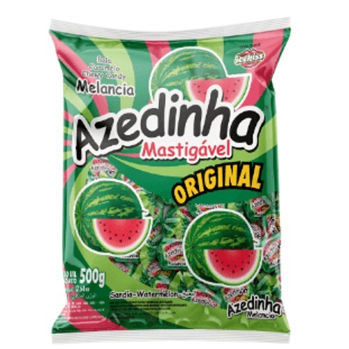 BALA AZEDINHA MASTIGÁVEL ICEKISS MELANCIA 500G CORY