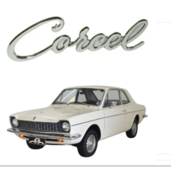 Emblema Manuscrito Ford Corcel 1 Letreiro Modelo Antigo