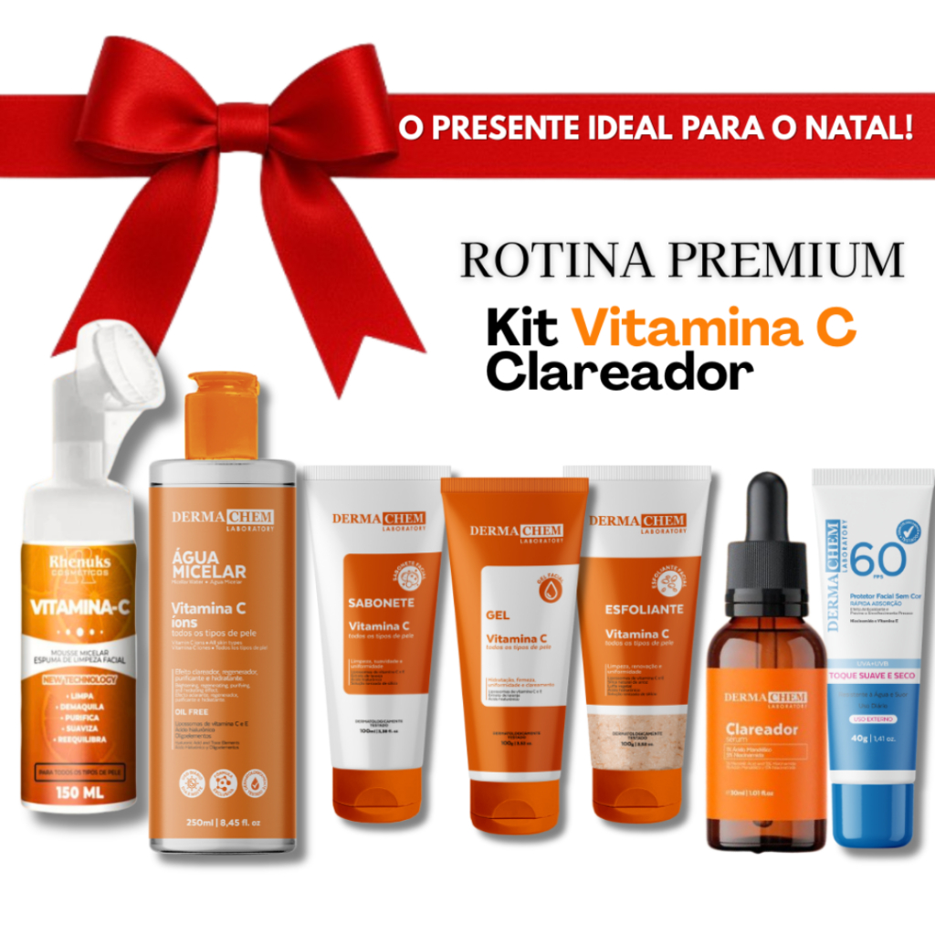 Kit Skincare Completo: Anti idade VITAMINA C Clareador de Manchas Malasma
