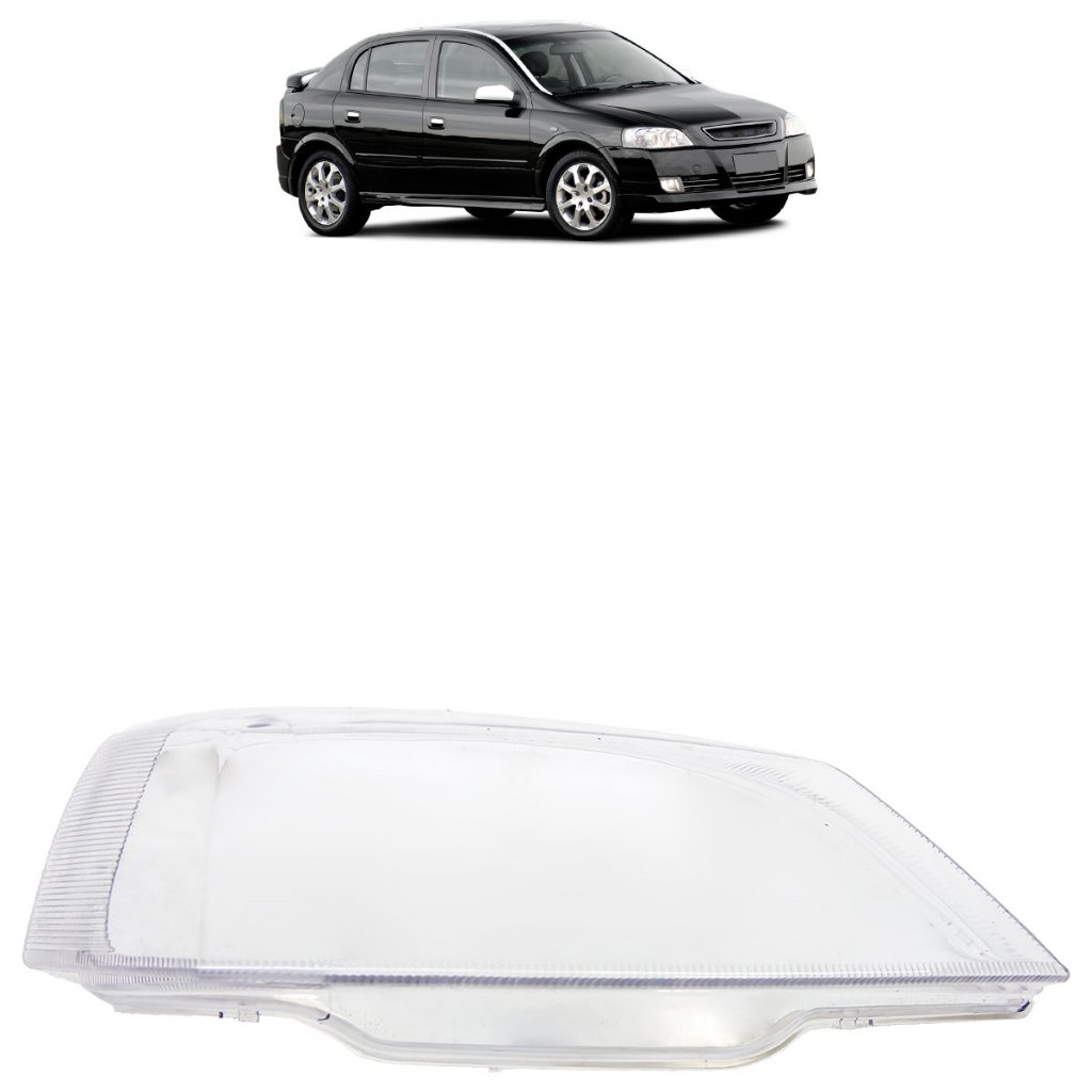 Lente Farol Principal Astra 2003 A 2011 Transparente Lente Lisa Acrilico em Oferta na Shopee