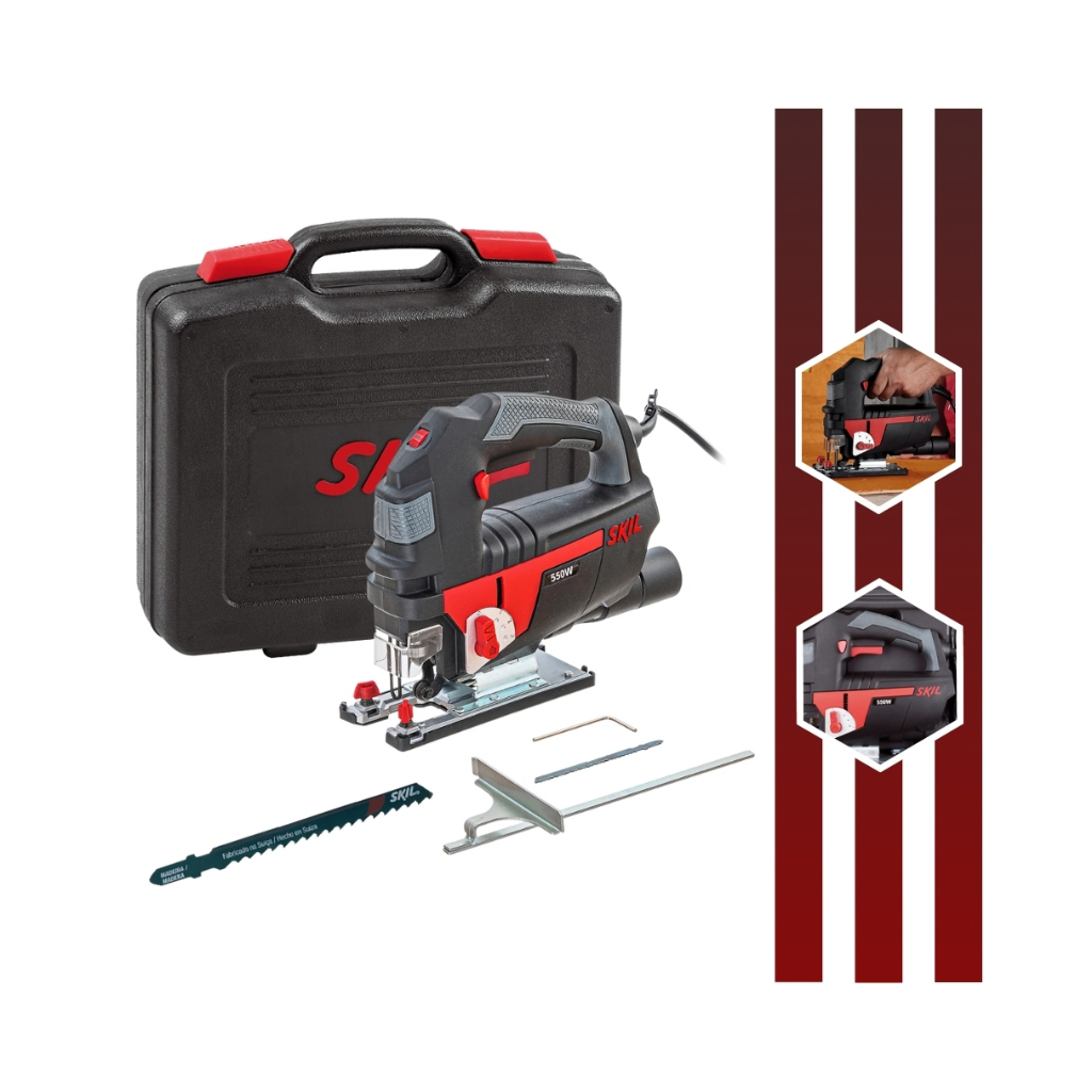 Serra Tico Tico Modelo 4550 Potência de 550w Com Maleta e Acessórios Skil em Oferta na Shopee