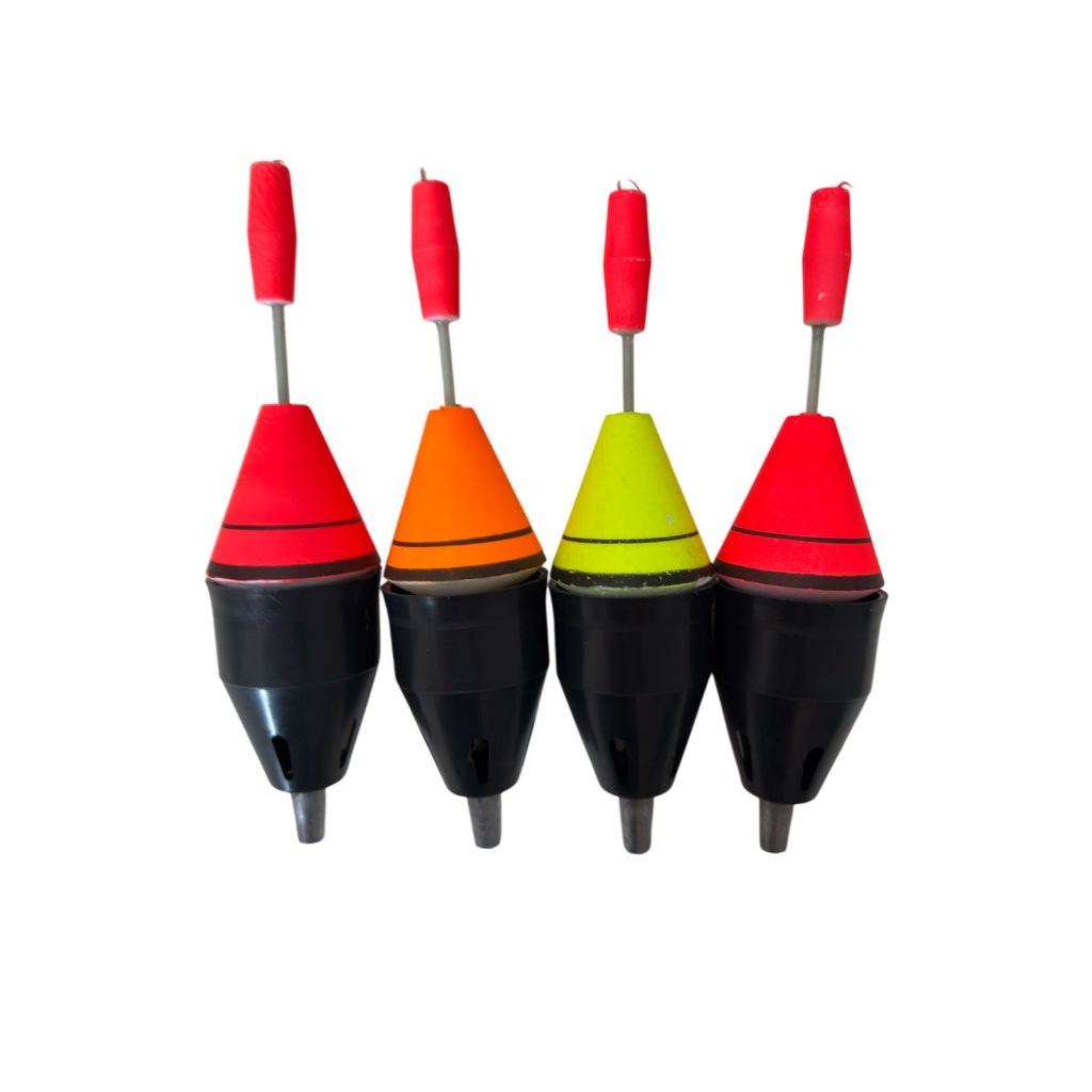 kit 5 boias arremesso cevadeira 23 cm 55 g