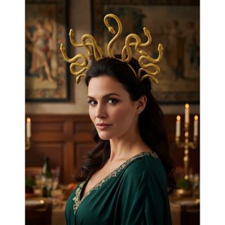 Tiara Medusa Cobra Serpente Acessório Carnaval Halloween em Oferta na Shopee