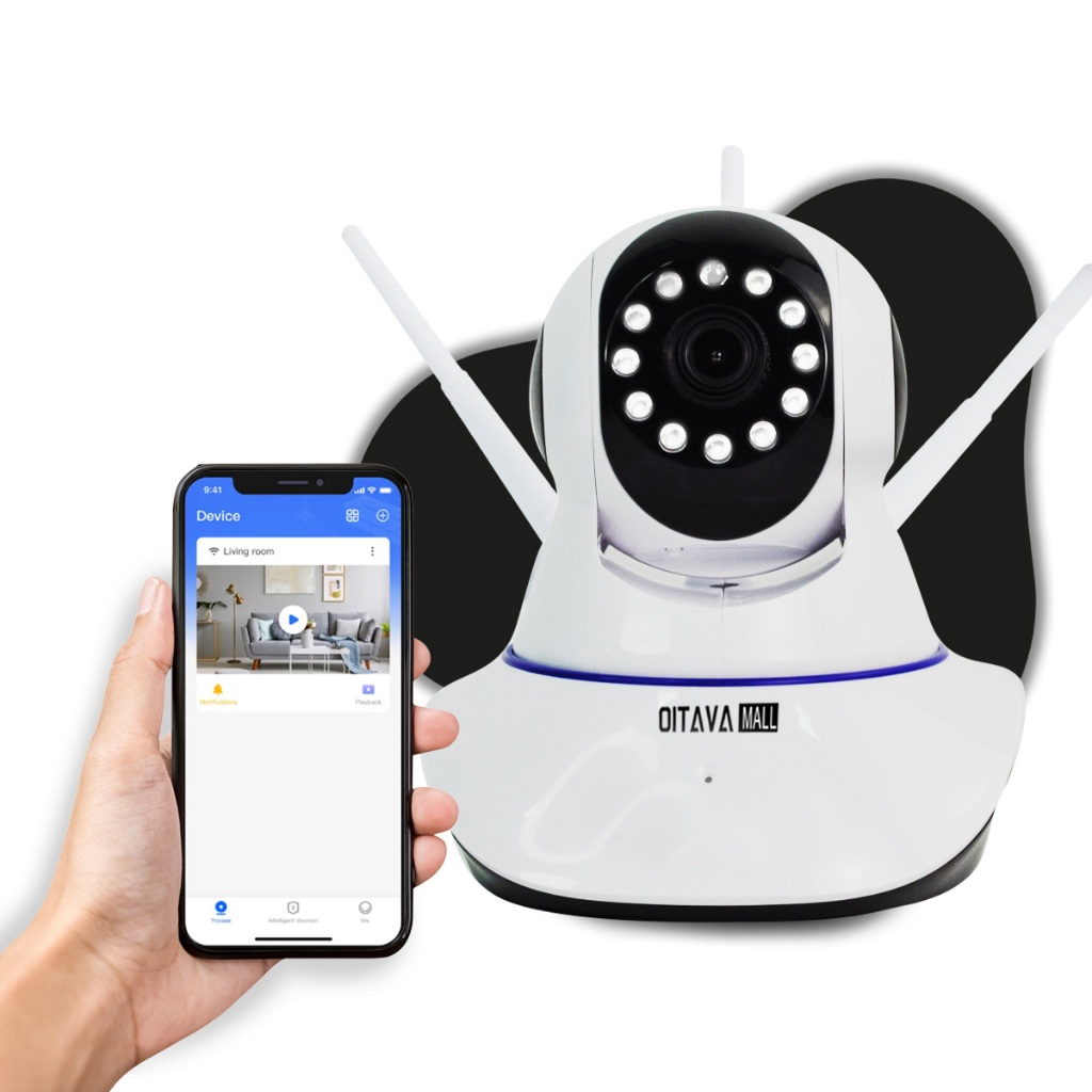 Câmera de Segurança Babá Eletrônica com 3 Antenas Visão Noturna e Controle via App Áudio e Microfone em Oferta na Shopee