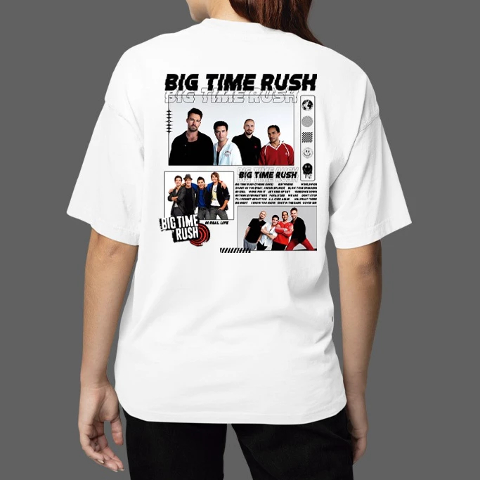 Camiseta Estampada Unissex Serie Big Time Rush Banda 100% Algodão Personalizada