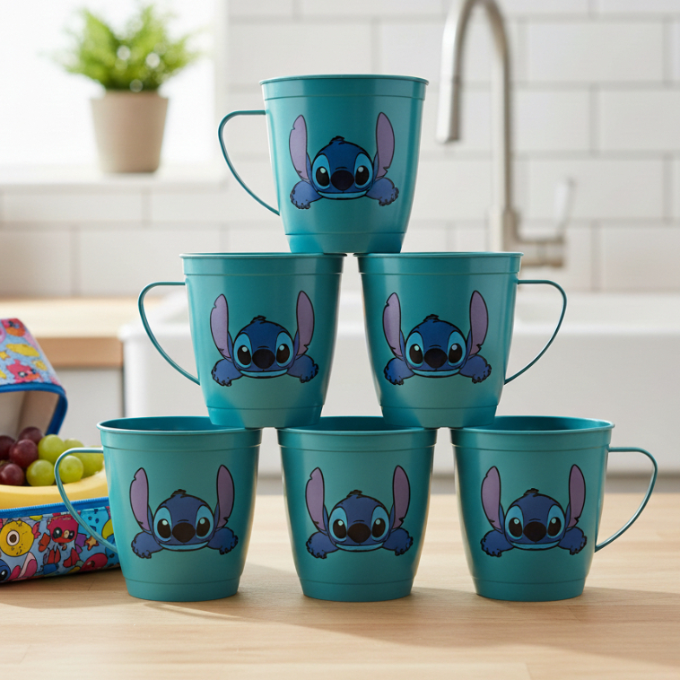 Kit 50 Canecas Stitch Plástico 300ml Escolar Merenda Festas Lembrancinhas Aniversários Personagem em Oferta na Shopee