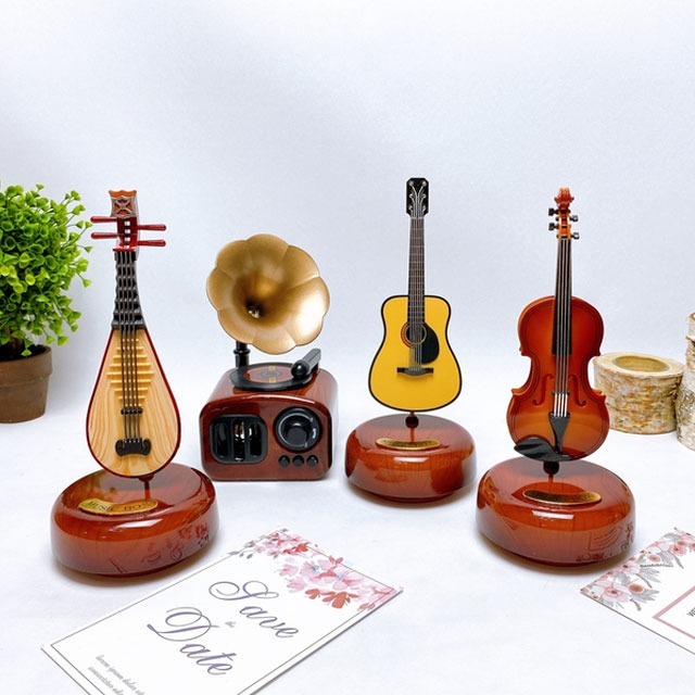 CaixInha de música retro decoração para casa ornamento criativo clássico vintage arte de mesa em Oferta na Shopee