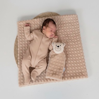 Manta Cobertor de Bebê c/ Naninha Para Menina Menino Infantil Mantinha Premium 02 Peças em Oferta na Shopee